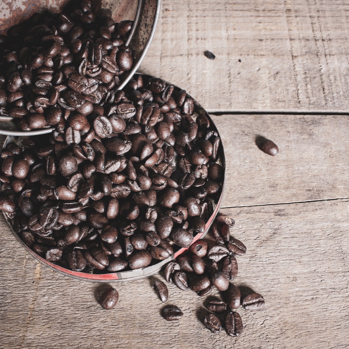 Photo of spilled beans.