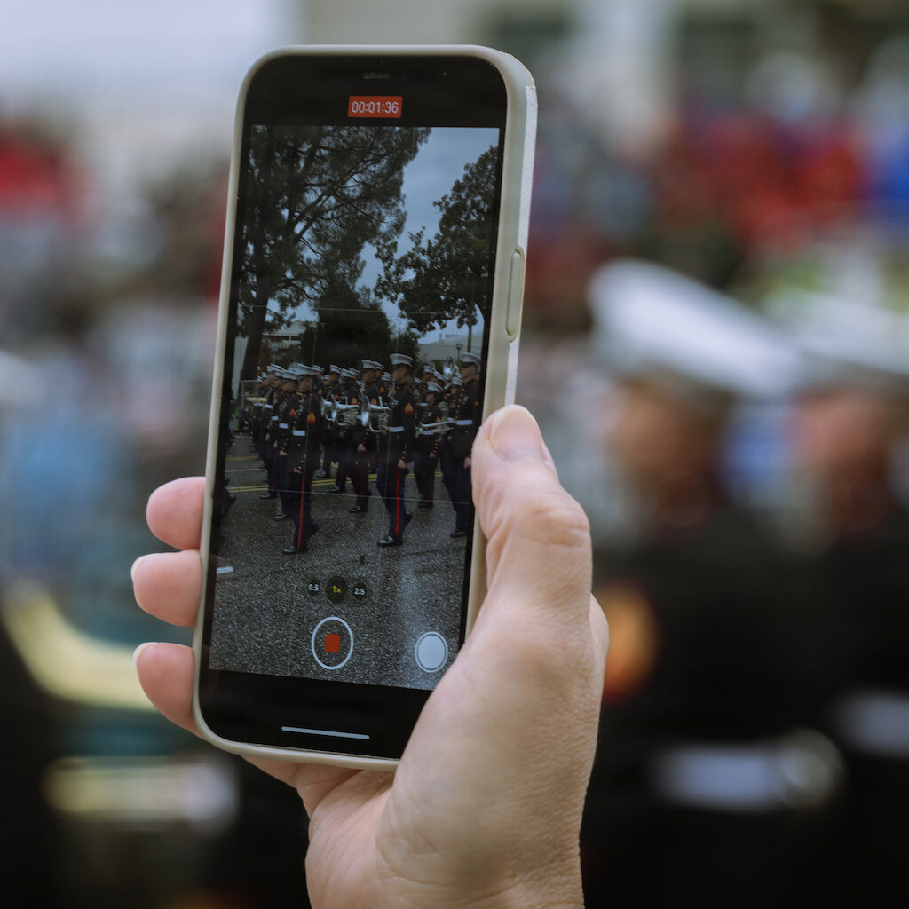 Photo of someone holding a mobile phone