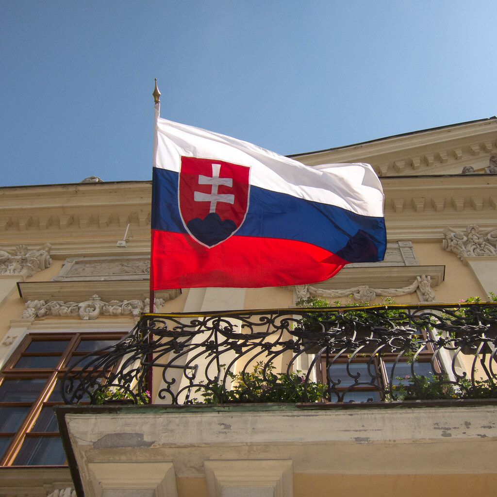 Photo of the Slovak flag