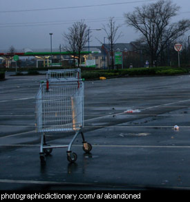 Photo of abandoned shopping carts