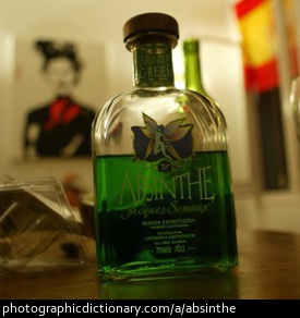 Photo of a bottle of absinthe