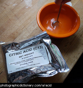 Photo of citric acid