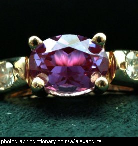 Photo of an alexandrite ring