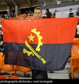 Photo of the Angolan flag