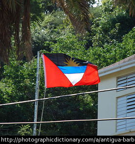 The Flag of Antigua and Barbuda.