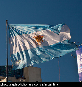 Photo of the Argentinian flag