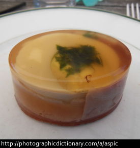 Ham and egg aspic.