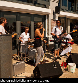 Photo of a band playing