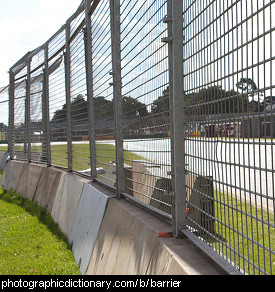 Photo of a concrete safety barrier