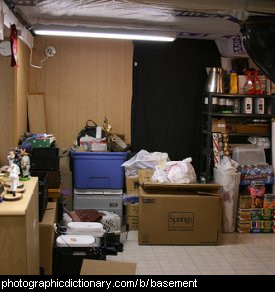 Photo of a basement
