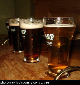 Photo of glasses of beer.