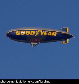 Photo of a blimp.