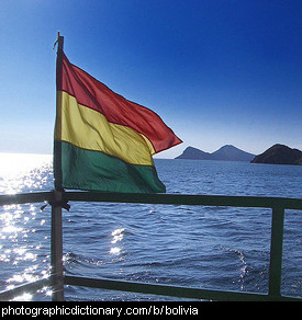 Photo of the Bolivian flag
