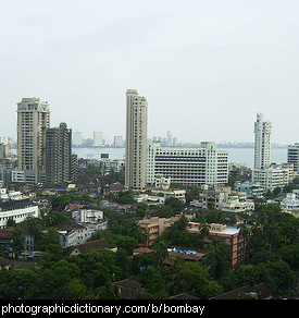 Photo of the Mumbai or Bombay skyline
