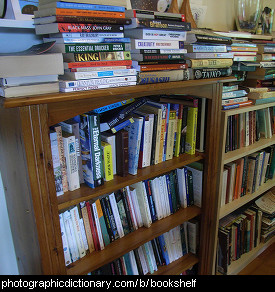 Photo of a bookshelf