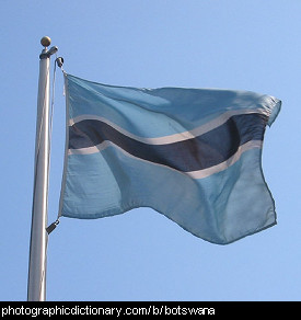 Photo of the Botswana flag