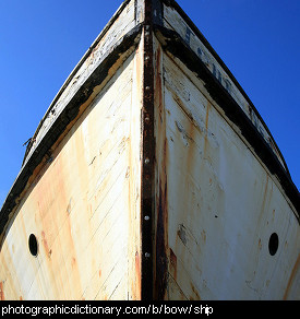 Photo of the bow of a ship