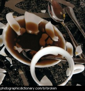 Photo of a broken cup