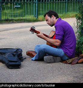 Photo of a busker