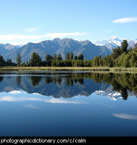 Photo of a calm lake