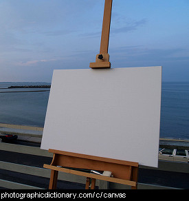 Photo of a blank canvas