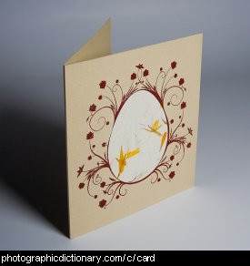 Photo of a greeting card