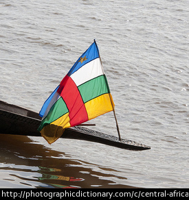 The flag of the Central African Republic.