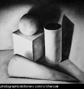 Photo of a charcoal drawing