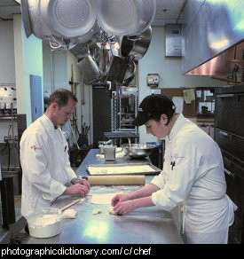 Photo of chefs at work
