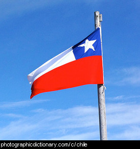 Photo of the Chilean flag