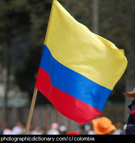 Photo of the Colombian flag