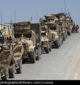 Photo of a convoy