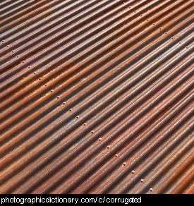 Photo of corrugated metal
