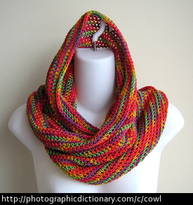 A colorful cowl.