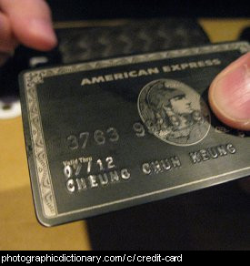Photo of a credit card.