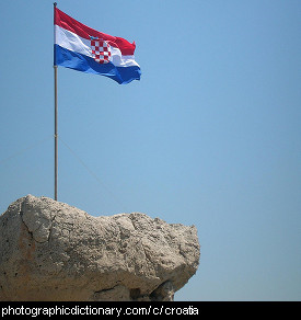 Photo of a Croatian flag