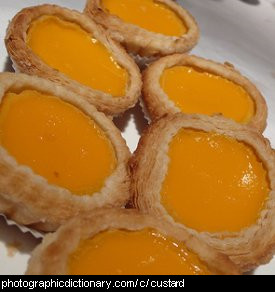 Photo of custard tarts.