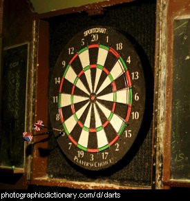 Photo of a dartboard