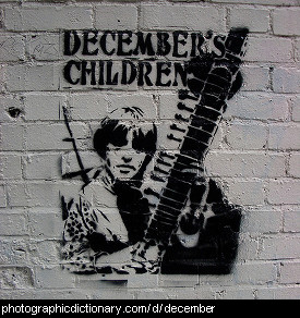 Photo of graffiti that says December