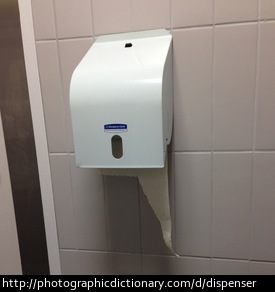 Photo of a paper towel dispenser