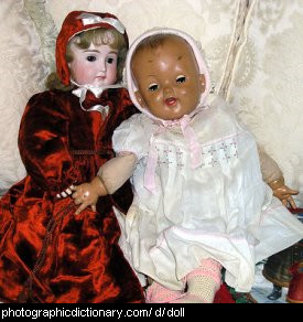 Photo of some old dolls