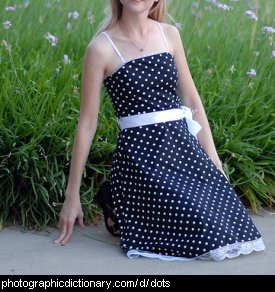 Photo of a girl in a dotty dress
