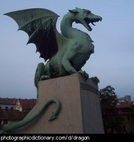 Photo of a dragon statue