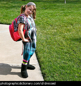 Photo of a girl dressed up