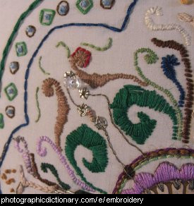 Closeup of some embroidery