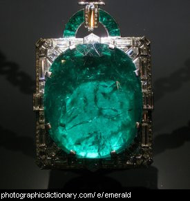 Photo of an emerald pendant