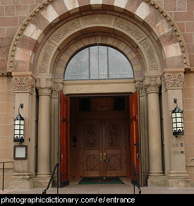 Photo of the entrance to a building