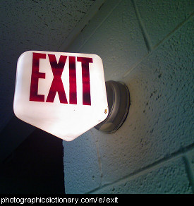 Photo of an exit sign