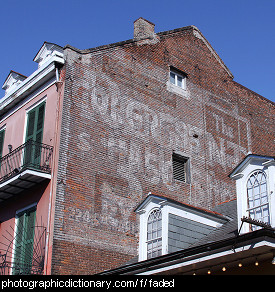 Photo of a faded sign