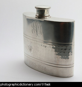 Photo of a metal flask
